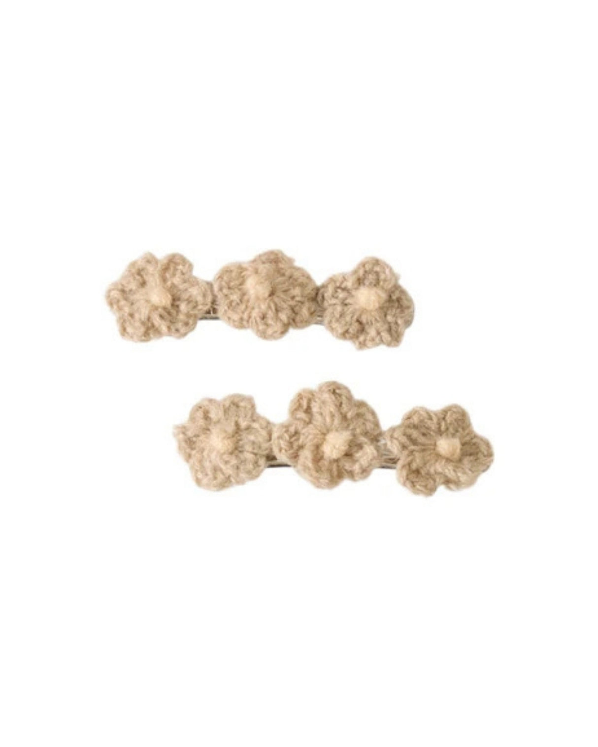 Brun - Etherea - Lil'Atelier - 2pack - Hårklemme - Blomster - Hæklet - 13244191