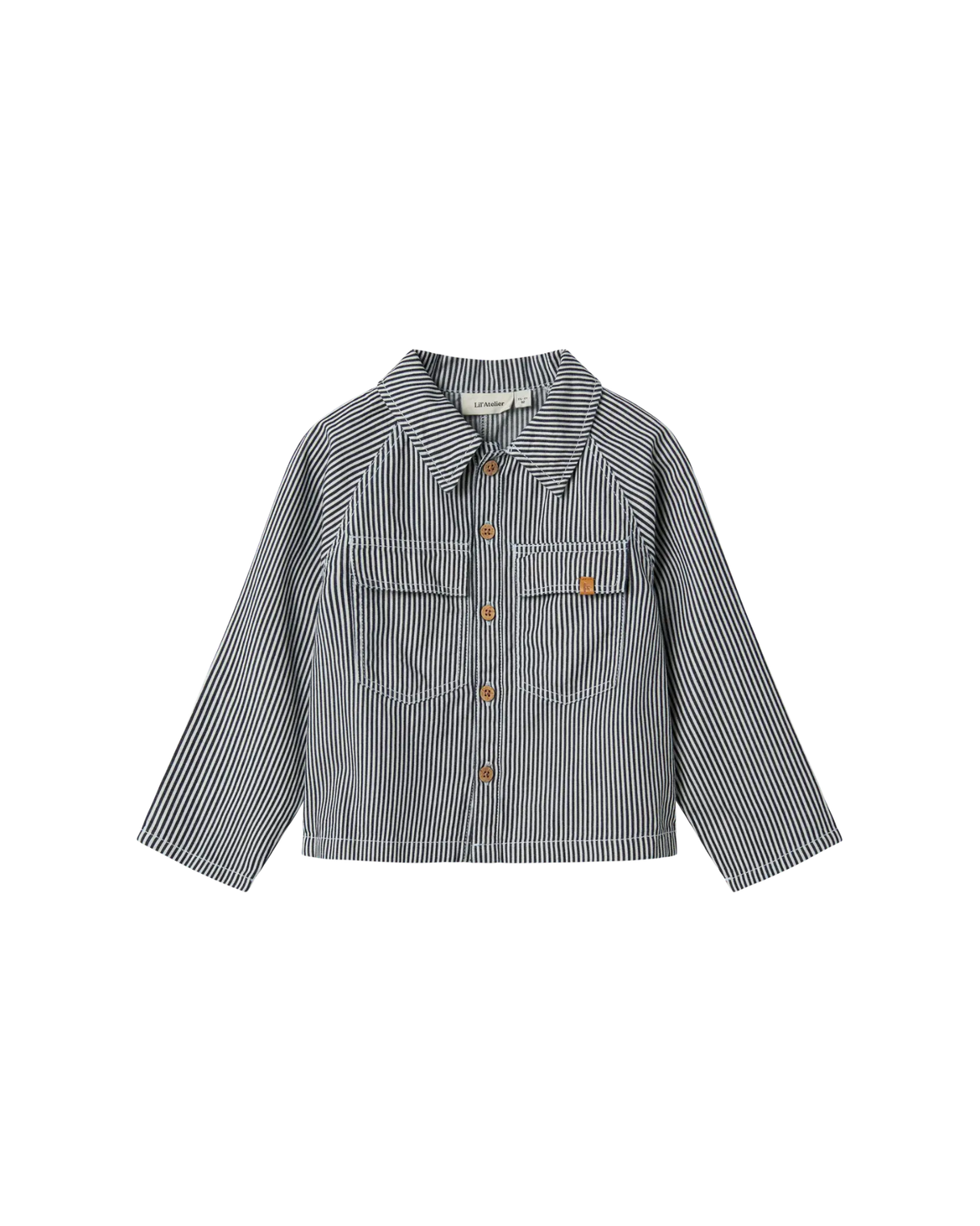 Blå - Dark blue denim - Lil' Atelier - Skjorte - Stribet - 13245741