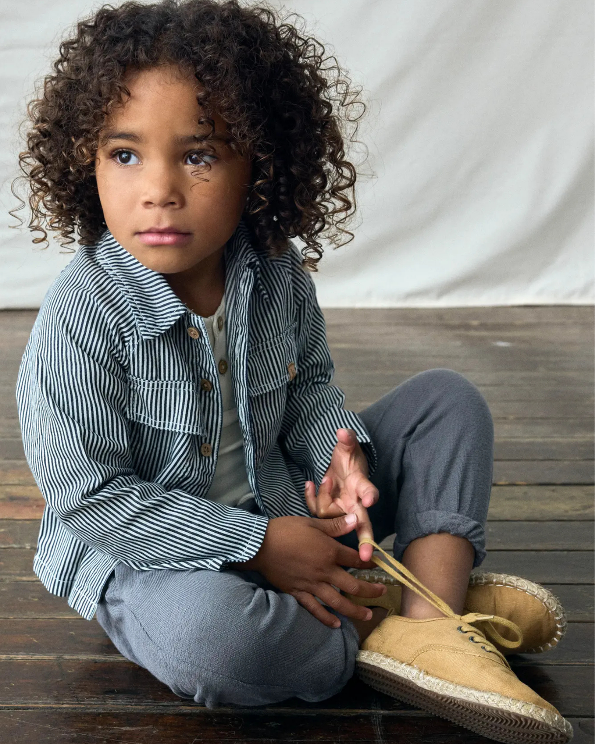 Blå - Dark blue denim - Lil' Atelier - Skjorte - Stribet - 13245741