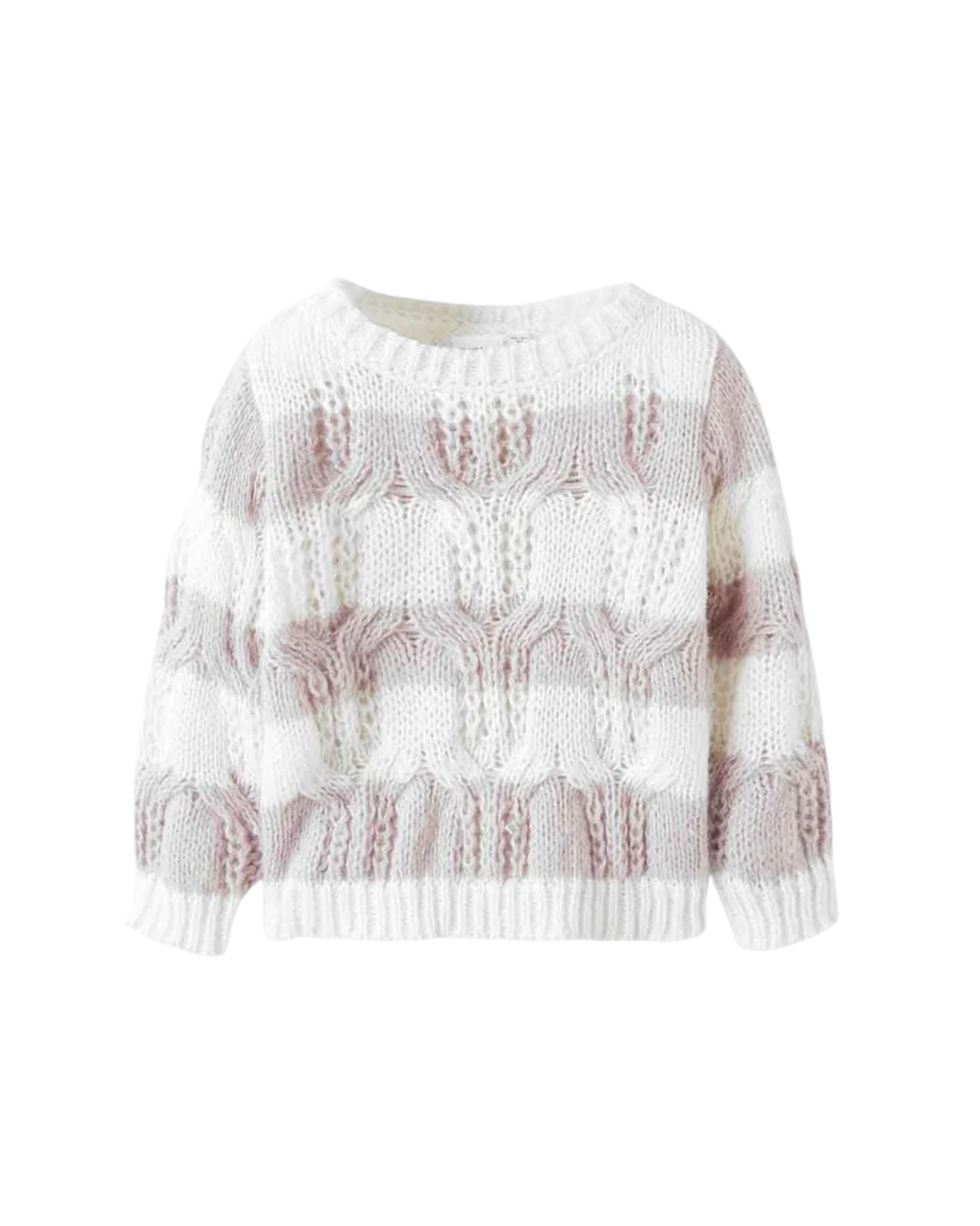 Lyserød - burnished lilac - Name it - striktrøje - 13246515