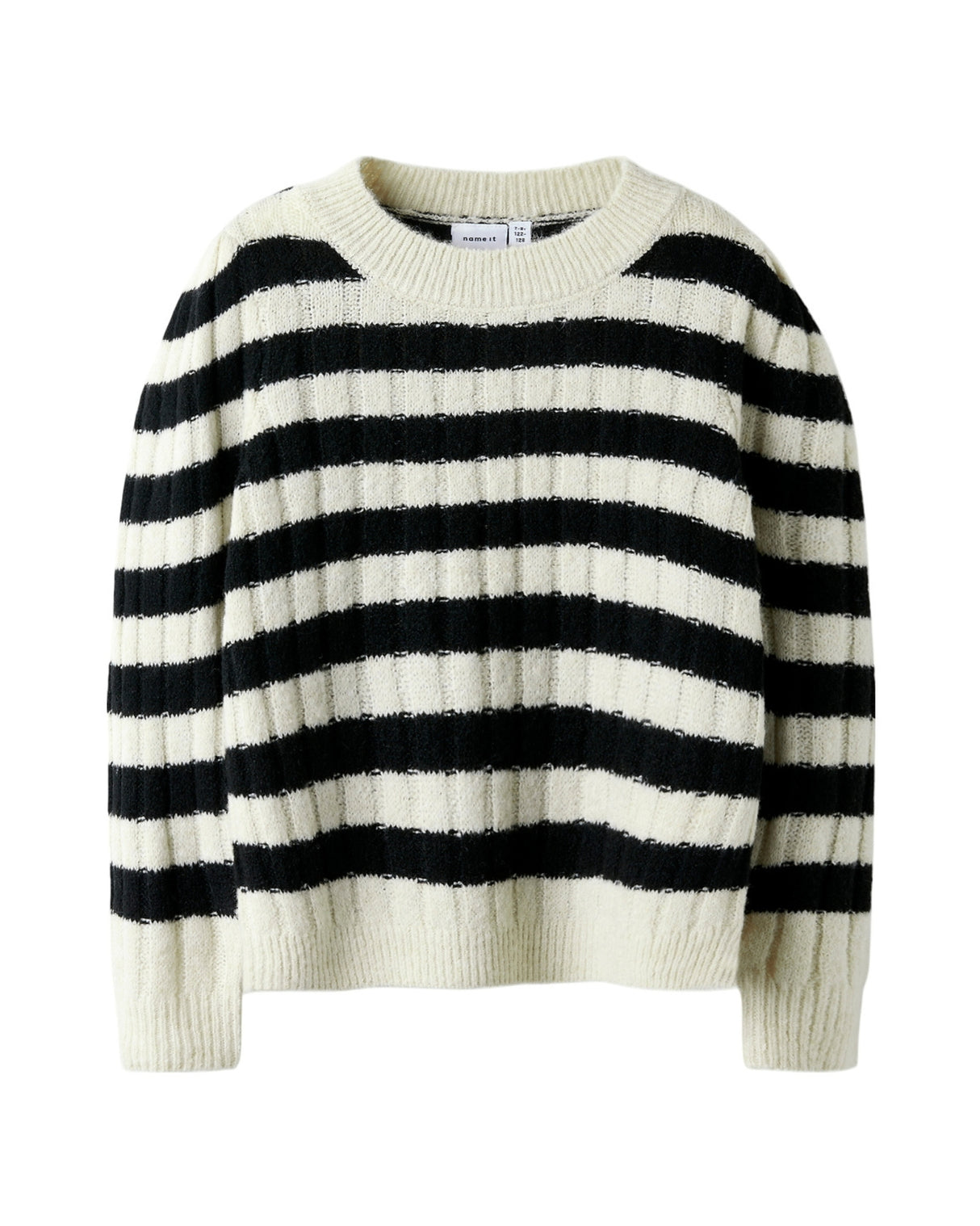 Sort - Buttercream/Black- Name it - Striktrøje - 13246813