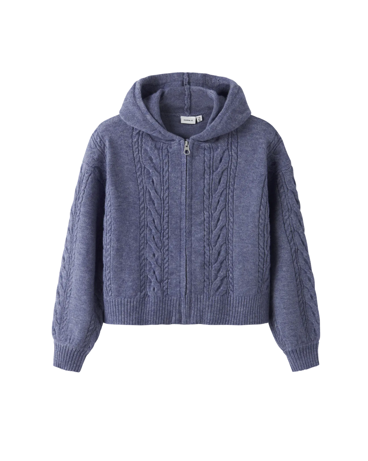 Blå - Blue Ice - Name it - Cardigan med hætte - 13247493