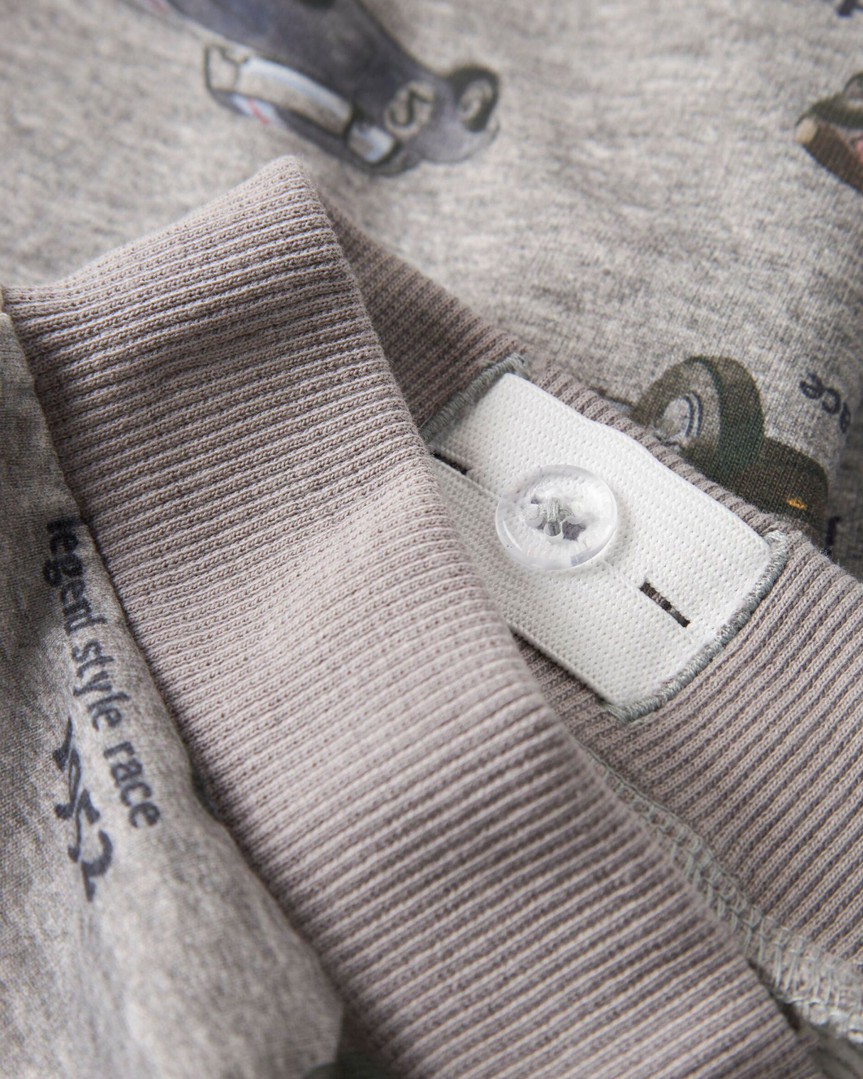 Grå - Grey Melange - Name it - Joggingbukser - Racerbiler - 13249275