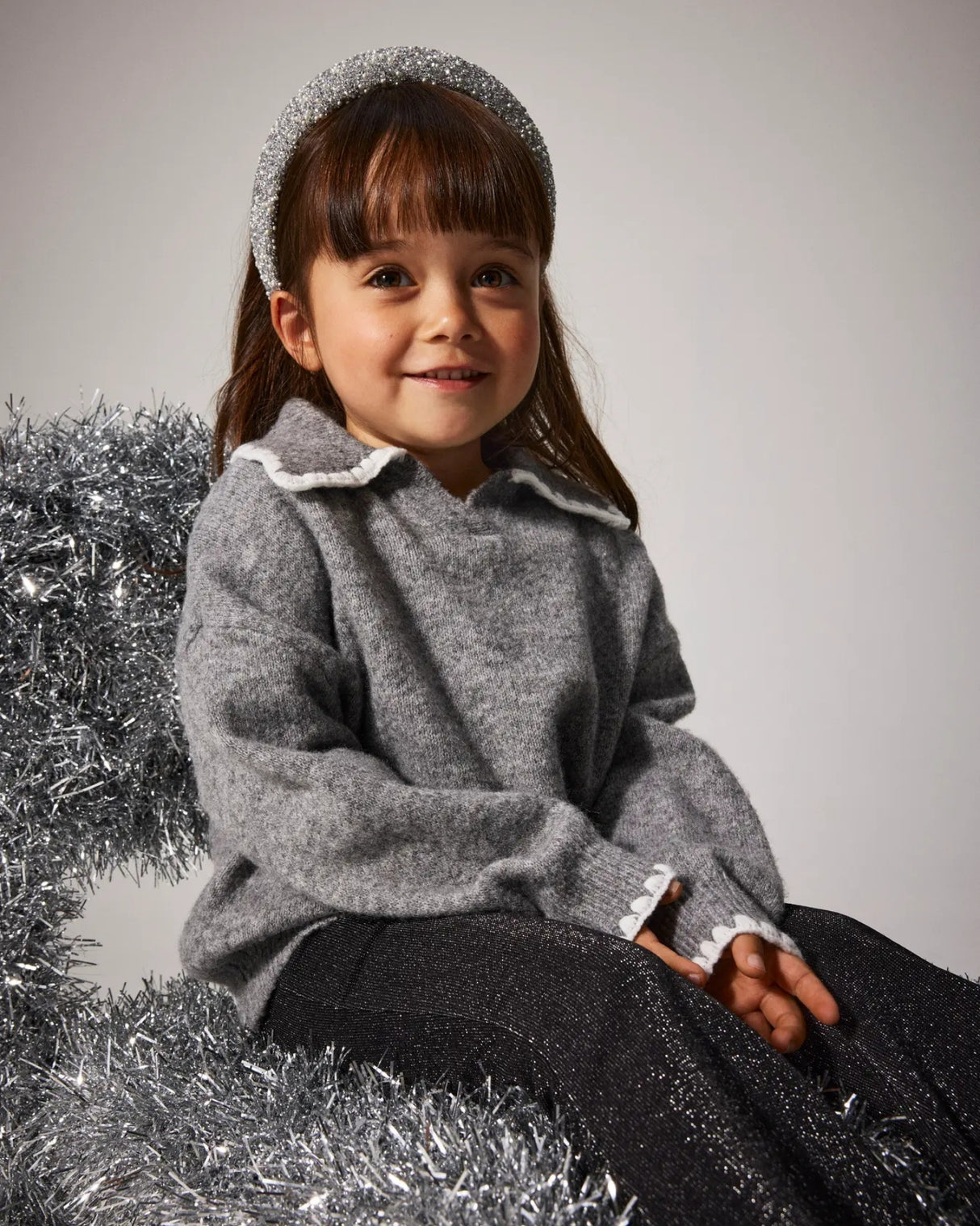 Grå - Grey melange - Name it - Strik Polo - 13249306