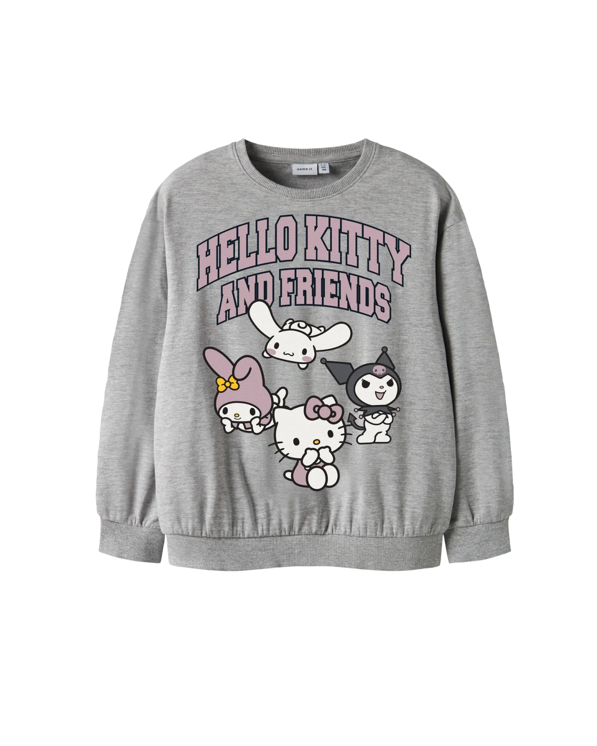 Grå - Grey melange - Name it - Trøje - Hello Kitty - 13249744