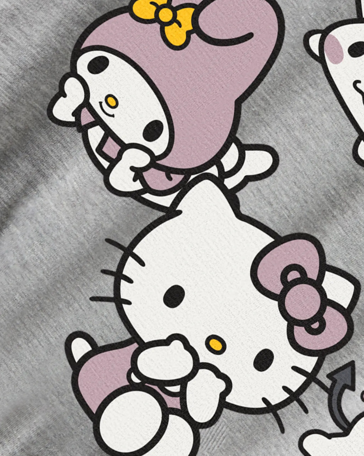 Grå - Grey melange - Name it - Trøje - Hello Kitty - 13249744