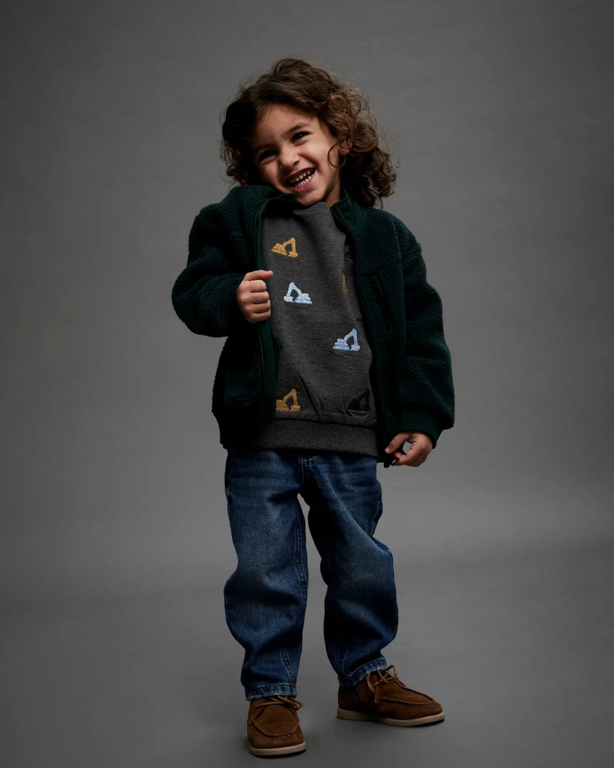 Grå - Dark grey melange - Name it - sweatshirt - 13250420