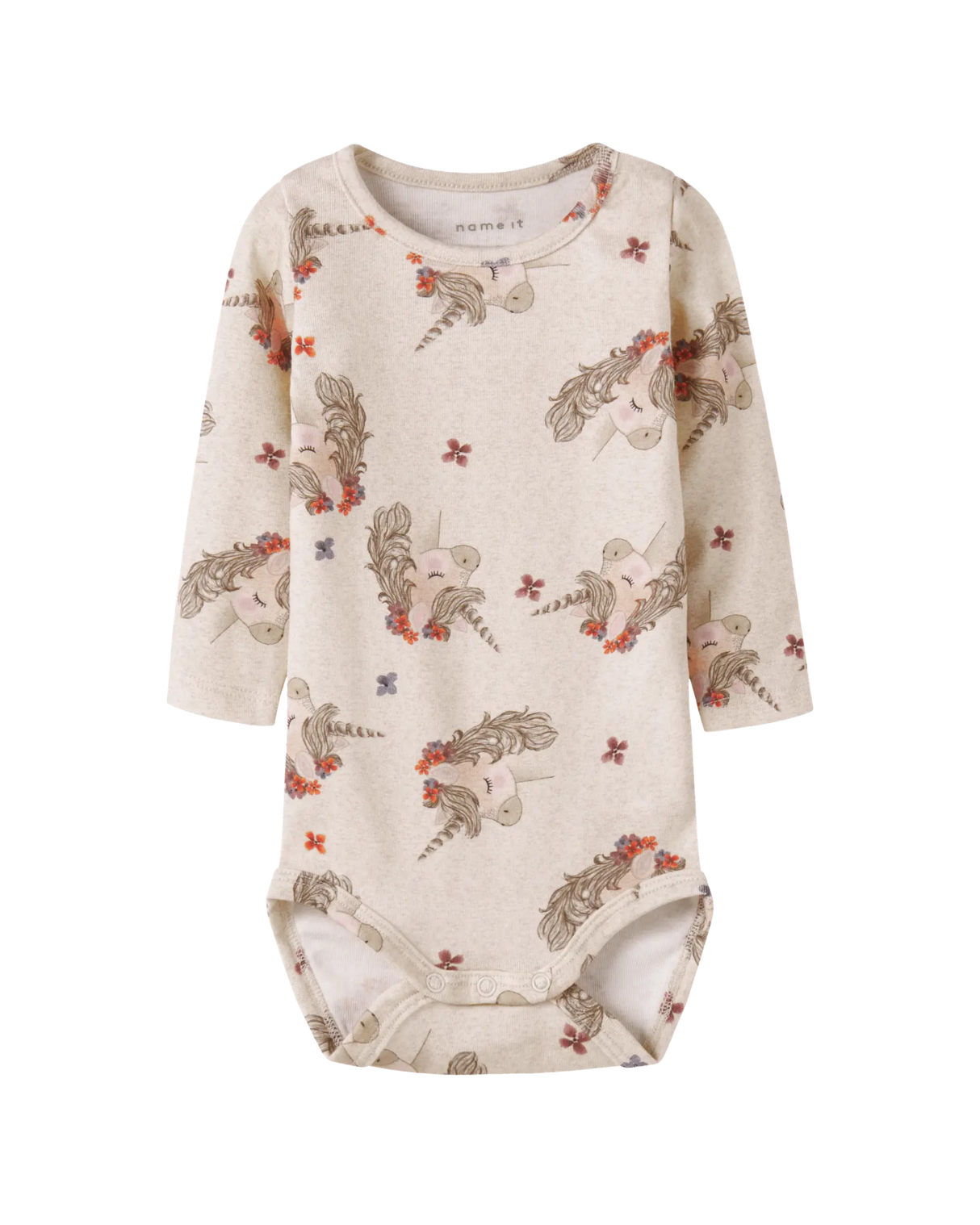 Sand - Peyote Melange - Name it - Bodystocking - Enhjørning - 13251490