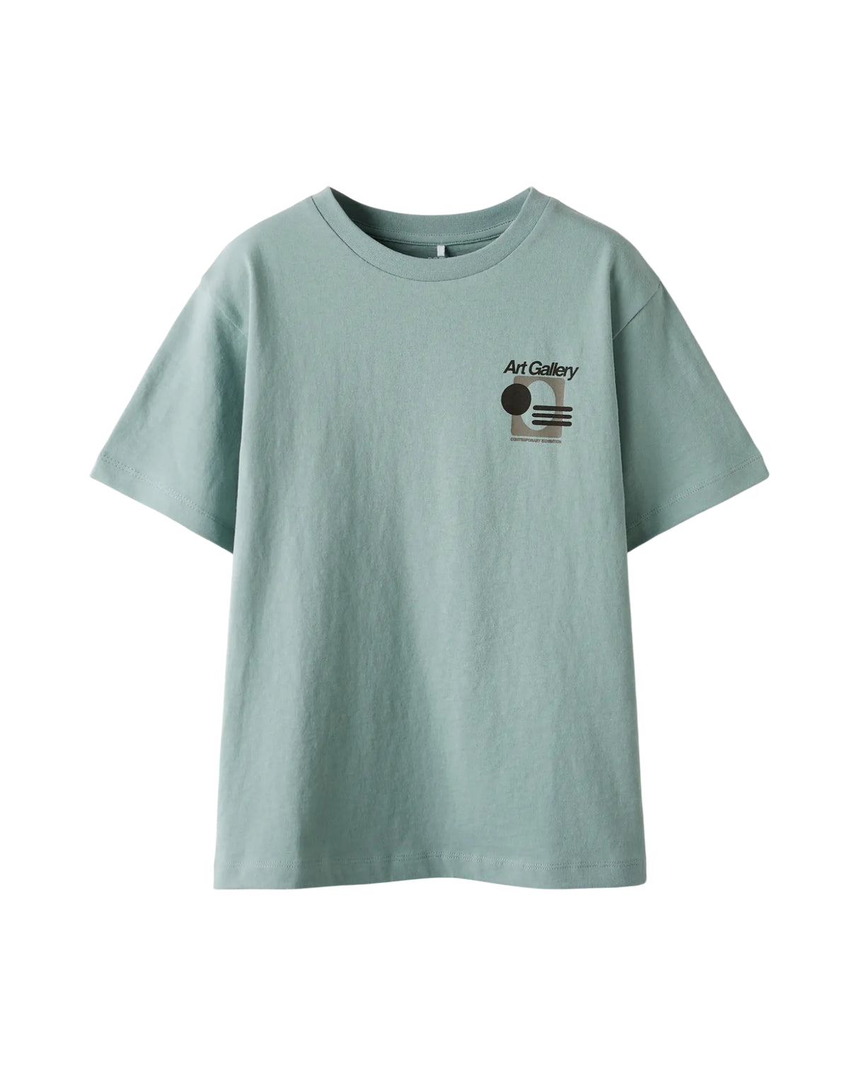 Grøn T-shirt - Name it - Slate Gray - Kunst - korteærmer - 13252876