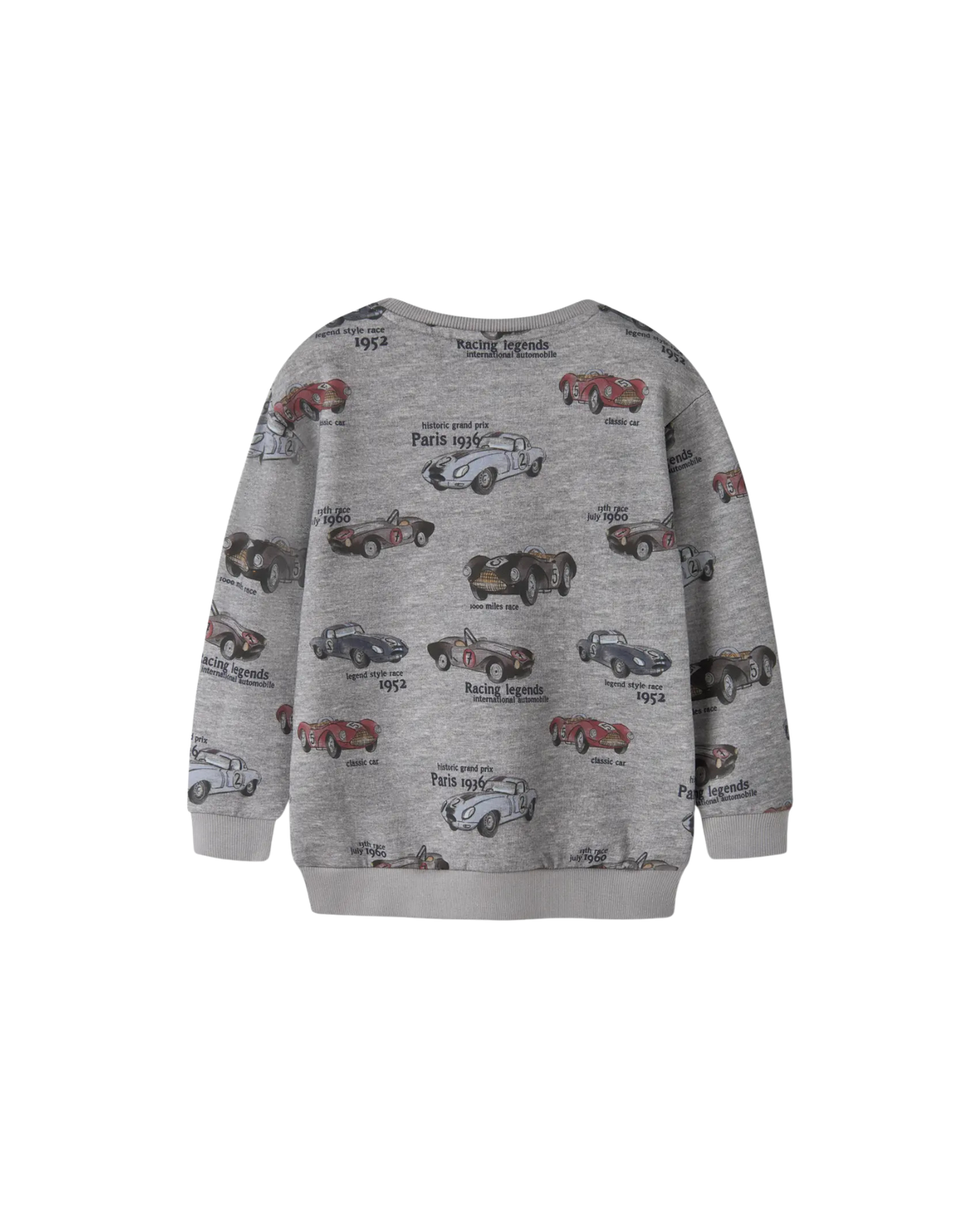 Grå - Grey Melange - Name it - Sweatshirt - Biler - 13254410