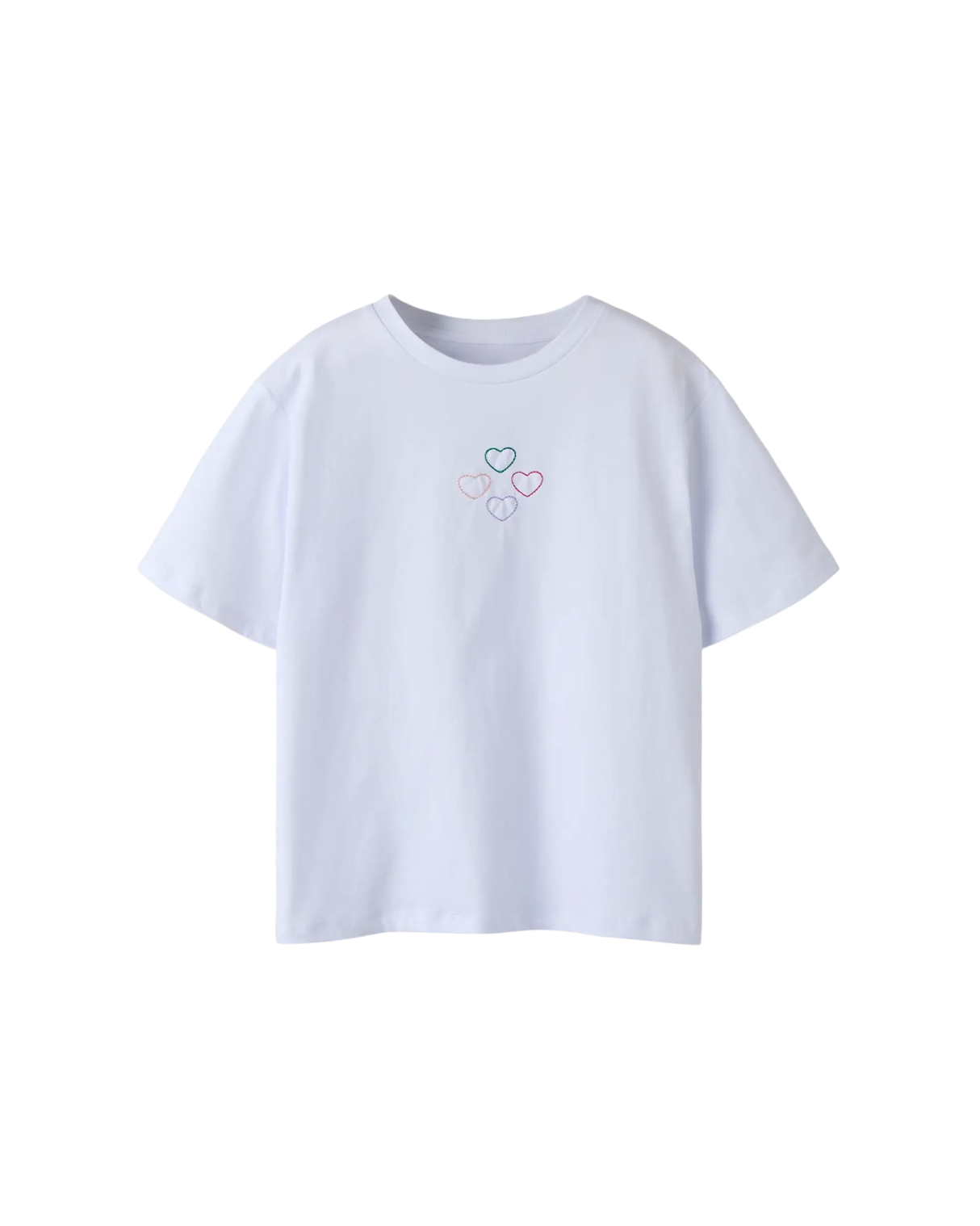 Hvid - Bright White - Name it - T-shirt - Hjerter - 13257994