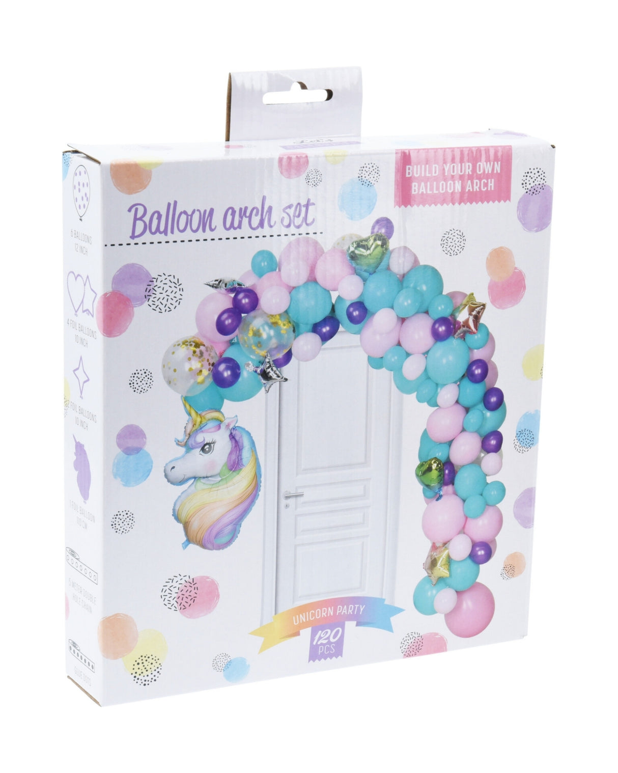 Ballon sæt med enhjørning - 120 balloner