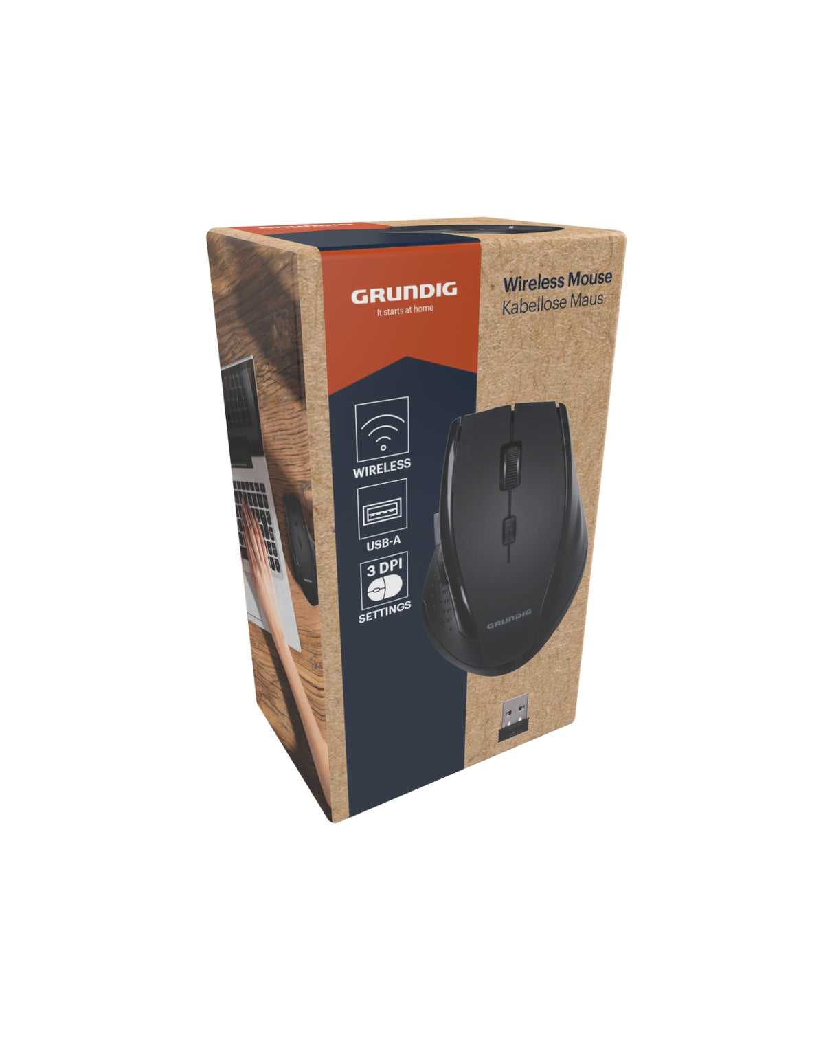 Trådløs mus i sort - Grundig