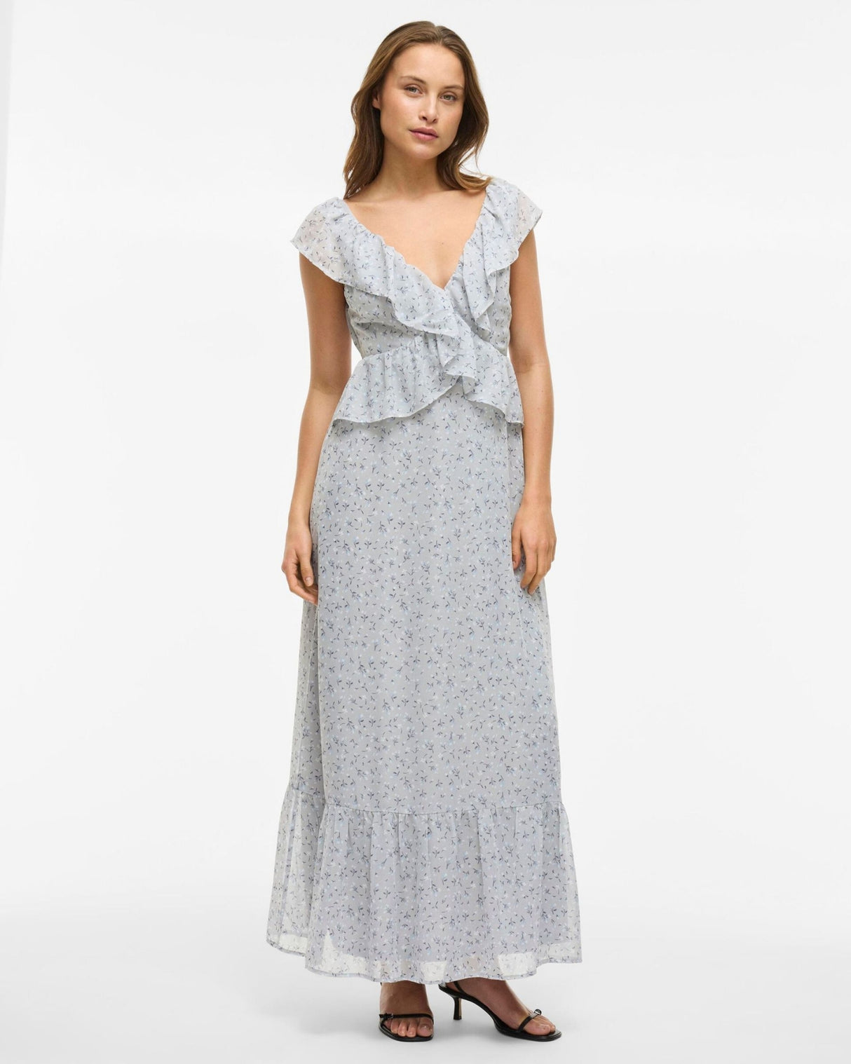 Blå - Pearl Blue - VILA - Kjole - Blomster - 14099489