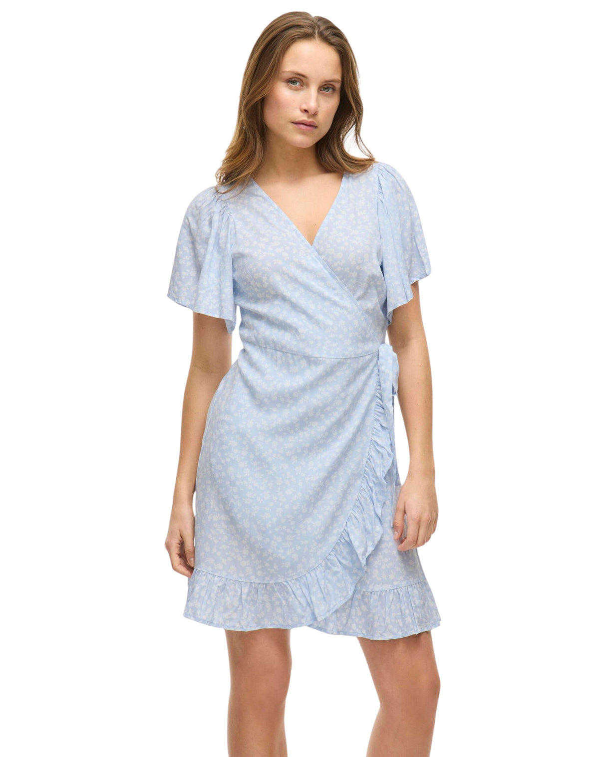 Blå - Kentucky Blue - Vila - Kjole - Blomster - 14102088