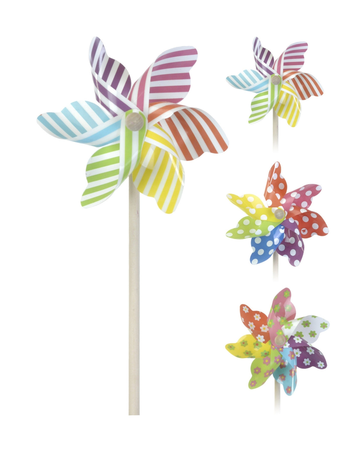 Vindmølle med træpind 47 cm