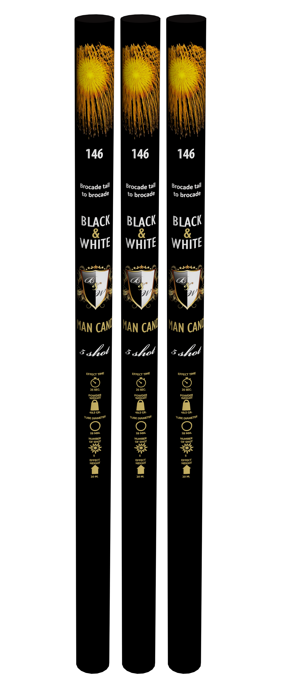 (No.146) Bomber tube 5 shots 3 pcs excellence