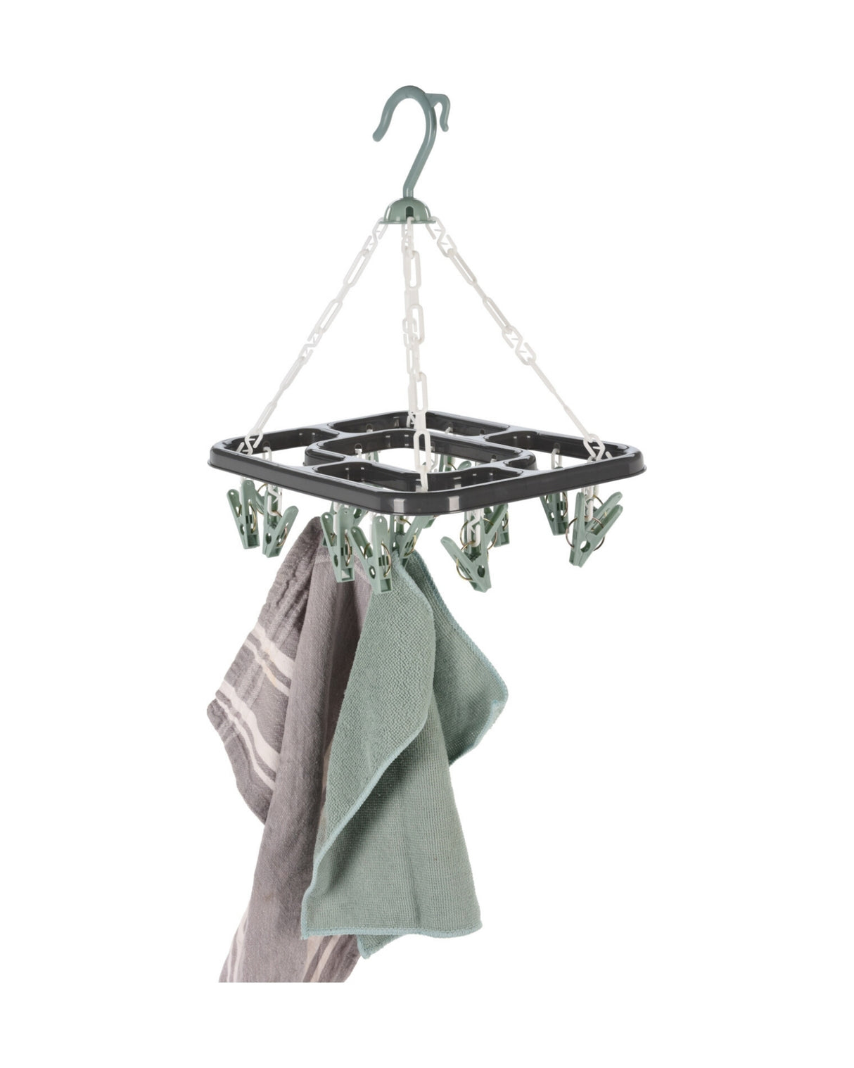 Tørreophæng med 18 klemmer