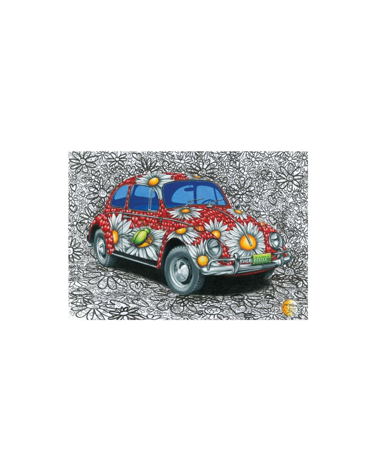 Puslespil med 500 brikker - Malet Vw Beetle