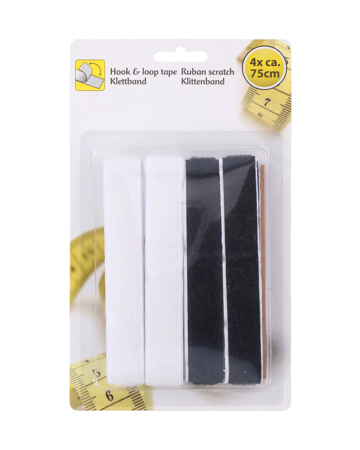 Velkro bånd 2x75 cm - Selvklæbende