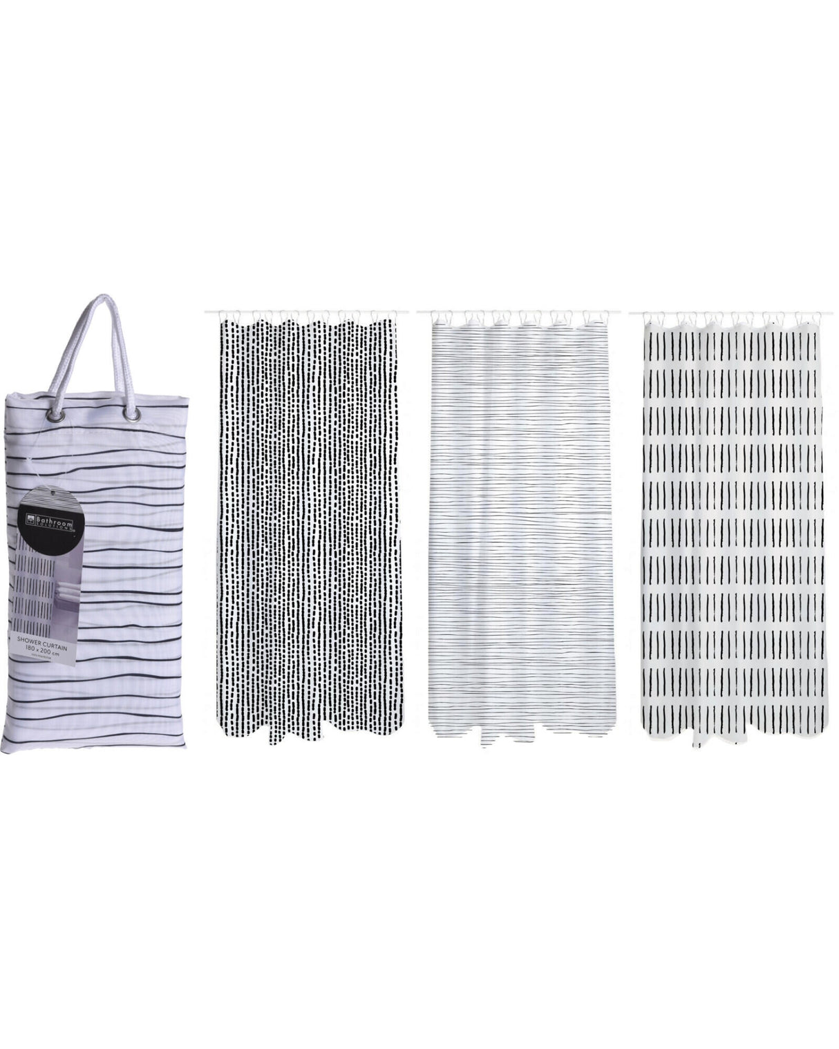 Badeforhæng 180 x 200 cm