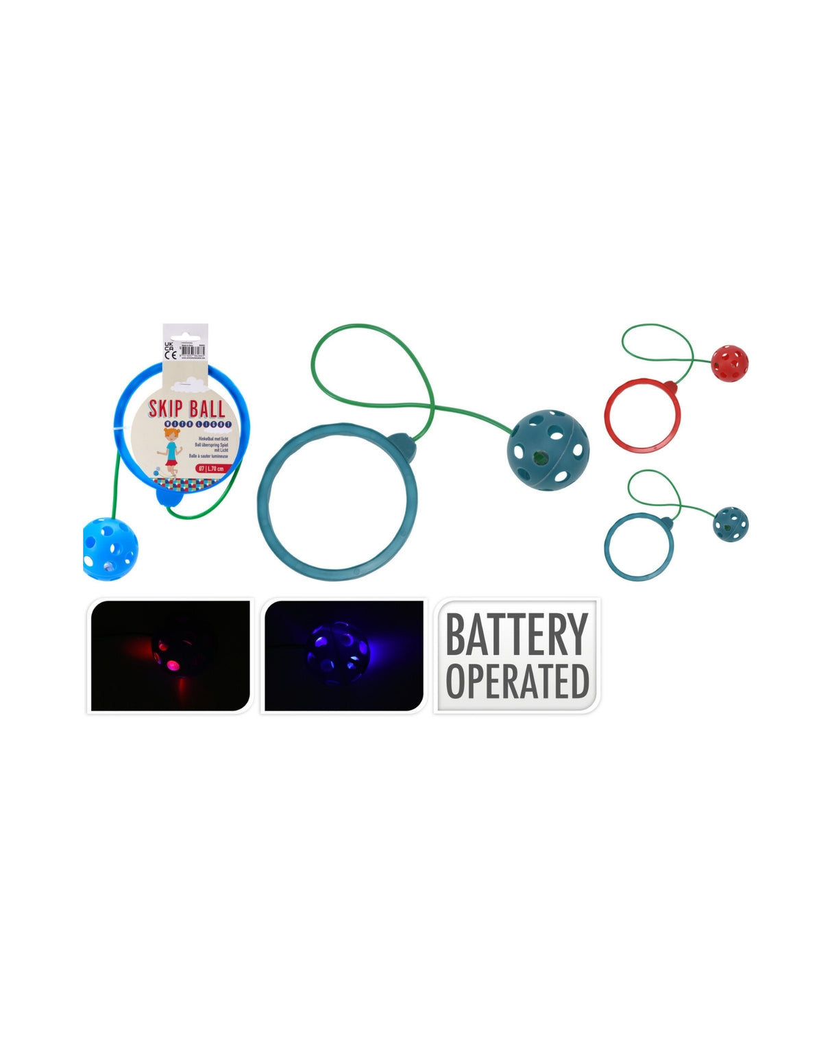 Hop over bold - Med lys