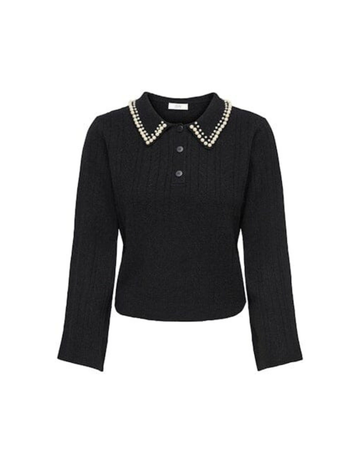 Sort - Black - JDY - Striktrøje - med perler - 15351838