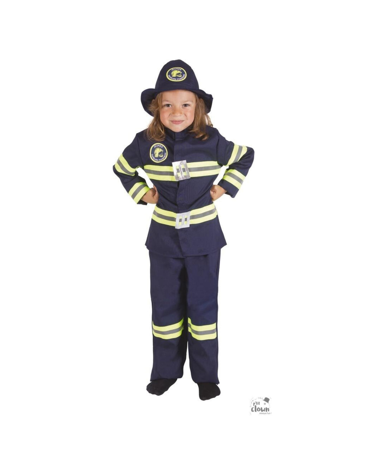 Brandmand kostume 5-6 år - Blå