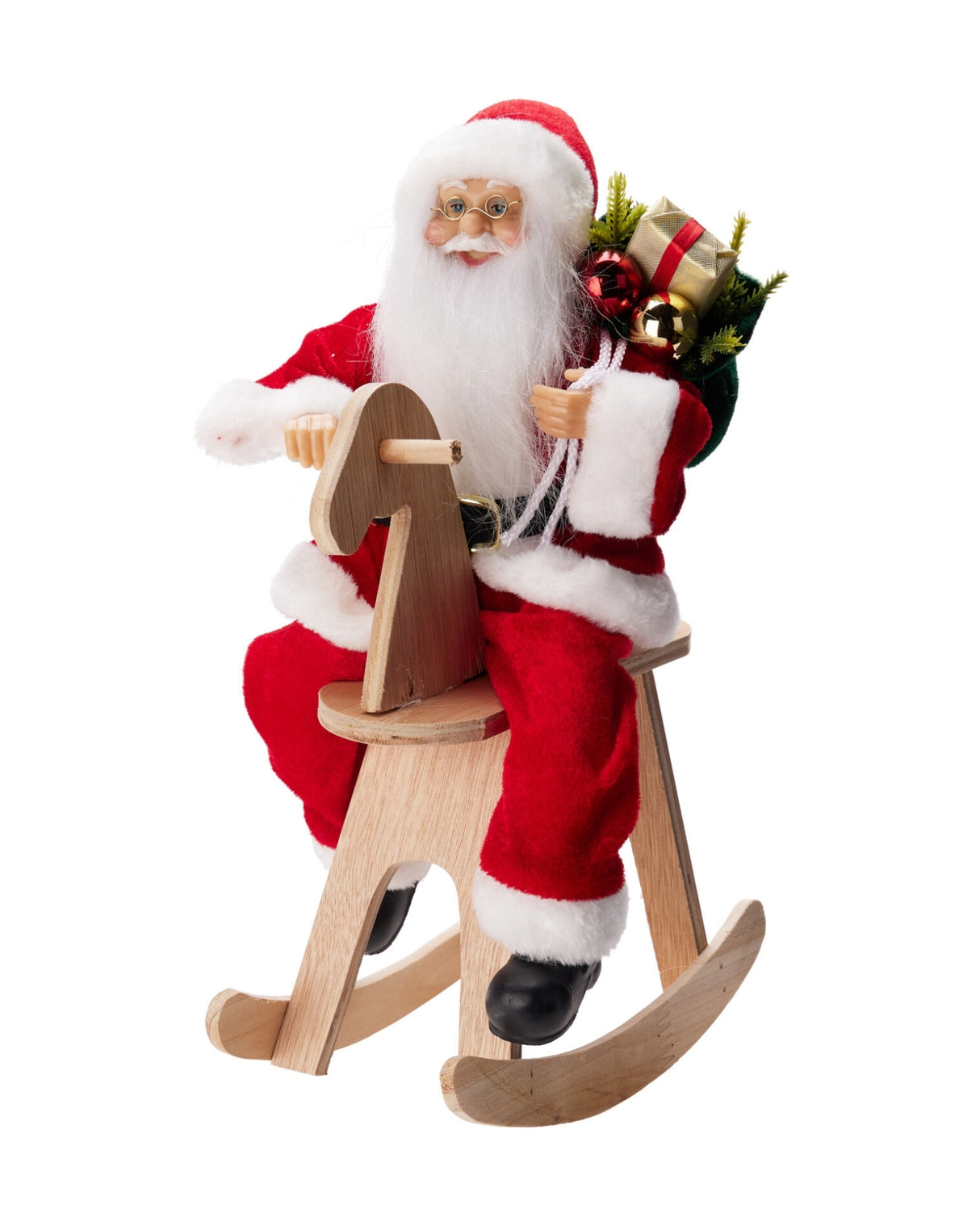 Julemand i gyngestol 35 cm