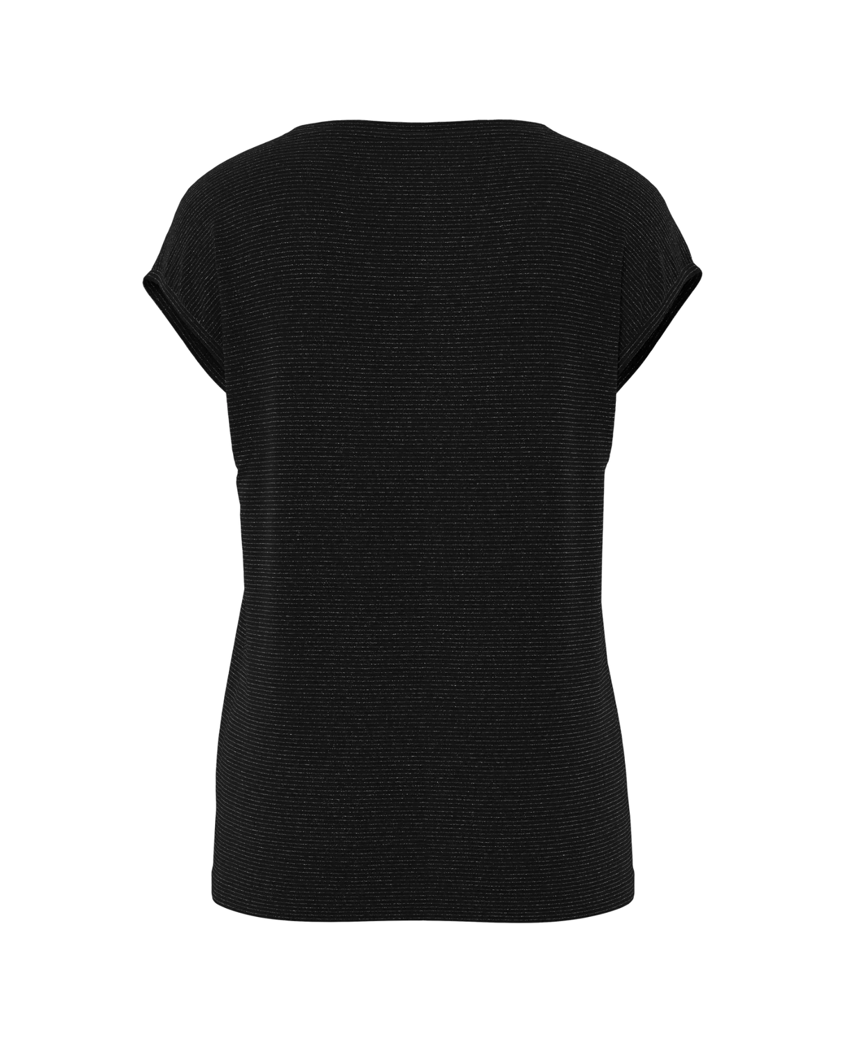 Sort - Black - Pieces - Bluse med guld striber - 17078572