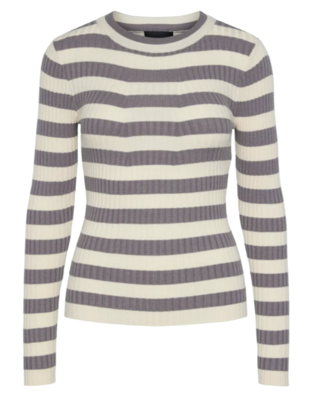 December sky / wide birch - Pieces - rib striktrøje - 17115047