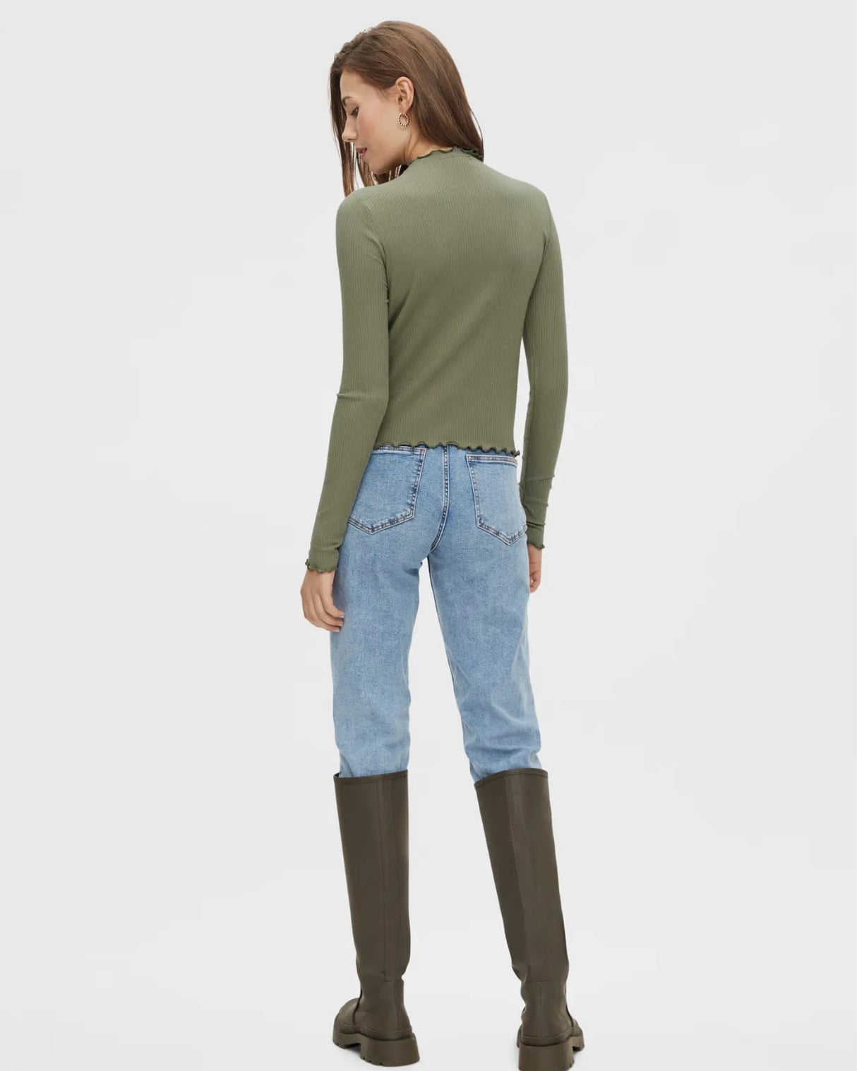 Grøn - Deep Lichen Green - Pieces - Bluse - 17120084