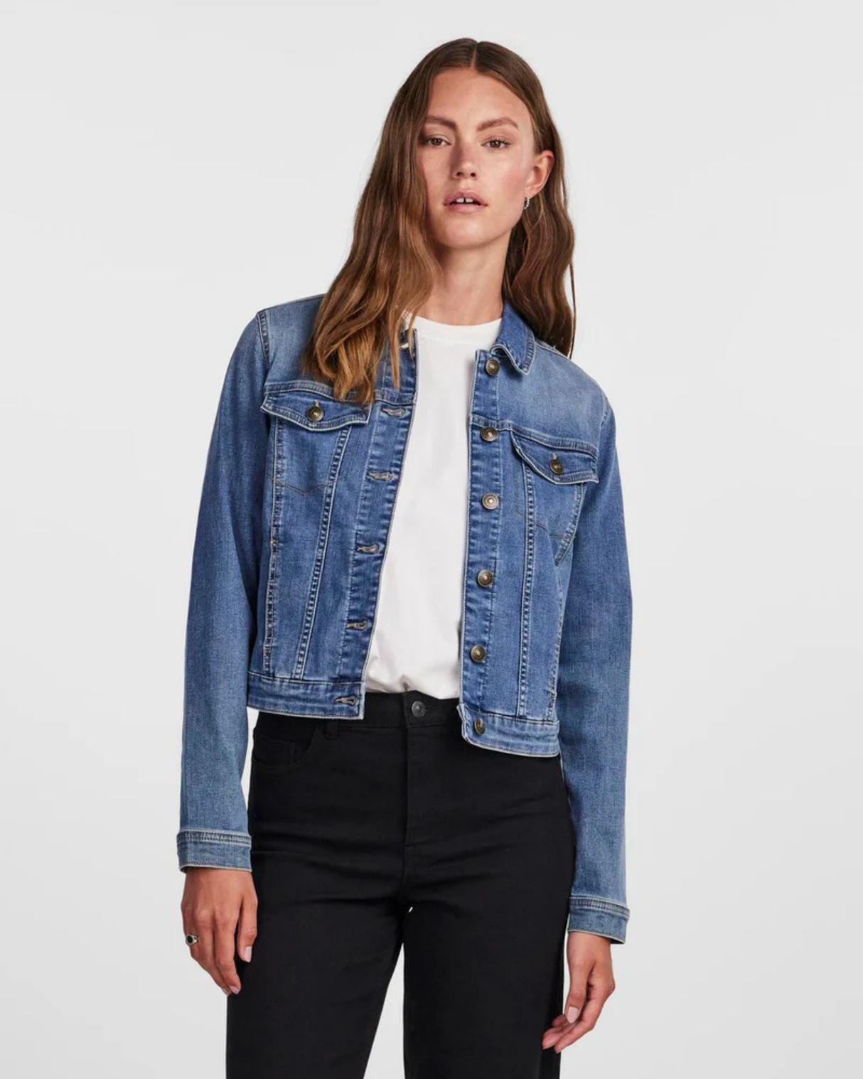 Blå - medium Blue Denim - PIECES - Jakke - 17120937