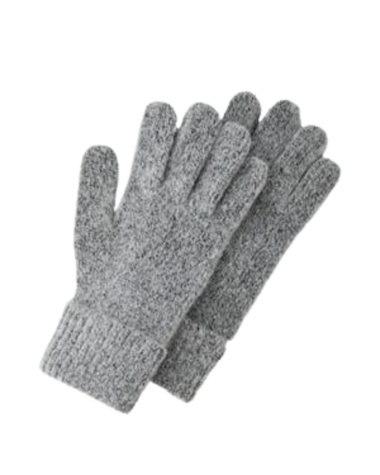 Grå meleret PIECES fingervanter ONE SIZE - 17126872