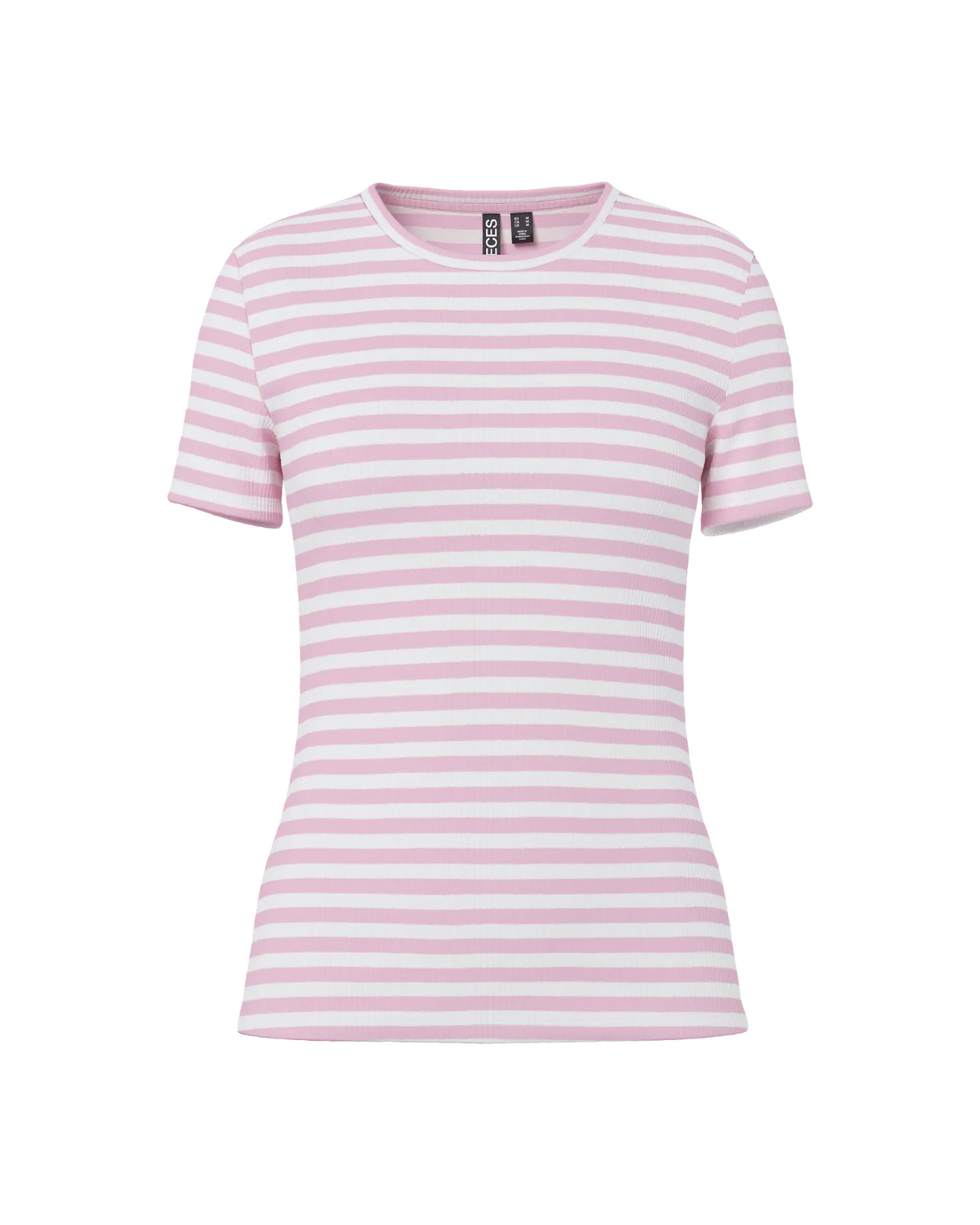 Rosa/hvid - roseate spoonbi / cloud dancer - Pieces - stribe Bluse - 17133839