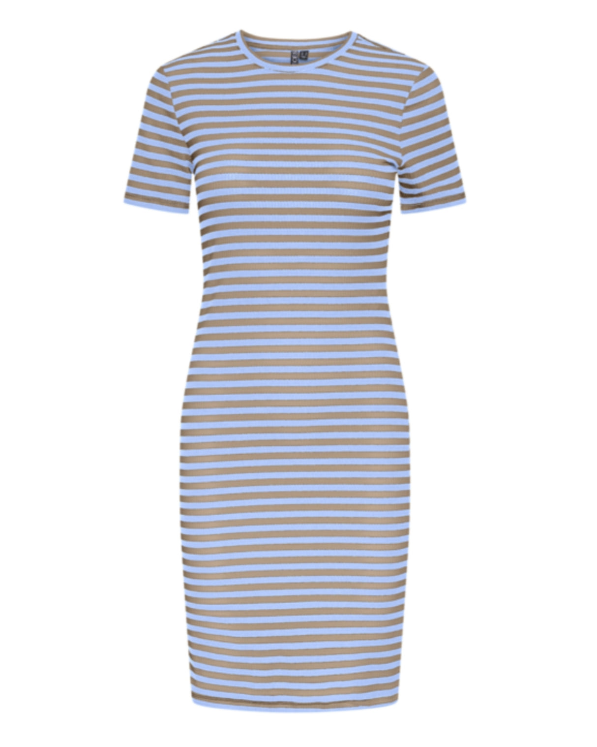 Blå - hydrangea / silver - Pieces rib kjole - 17134049