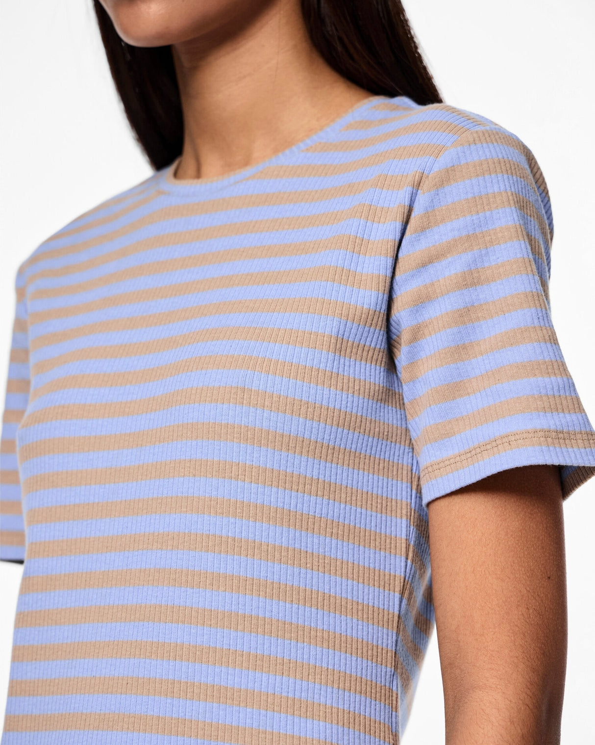 Blå - hydrangea / silver - Pieces rib kjole - 17134049