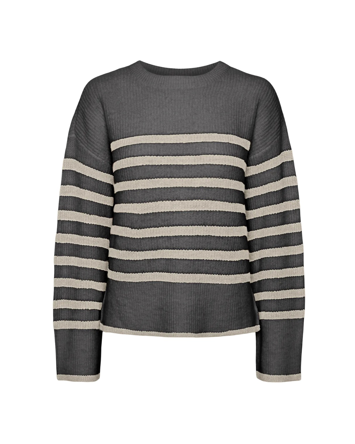 Grå - Dark Grey Melange - Pieces - Strik - 17136138