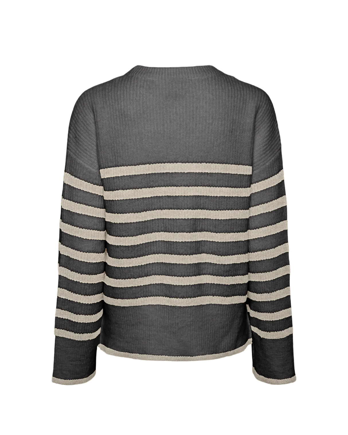 Grå - Dark Grey Melange - Pieces - Strik - 17136138