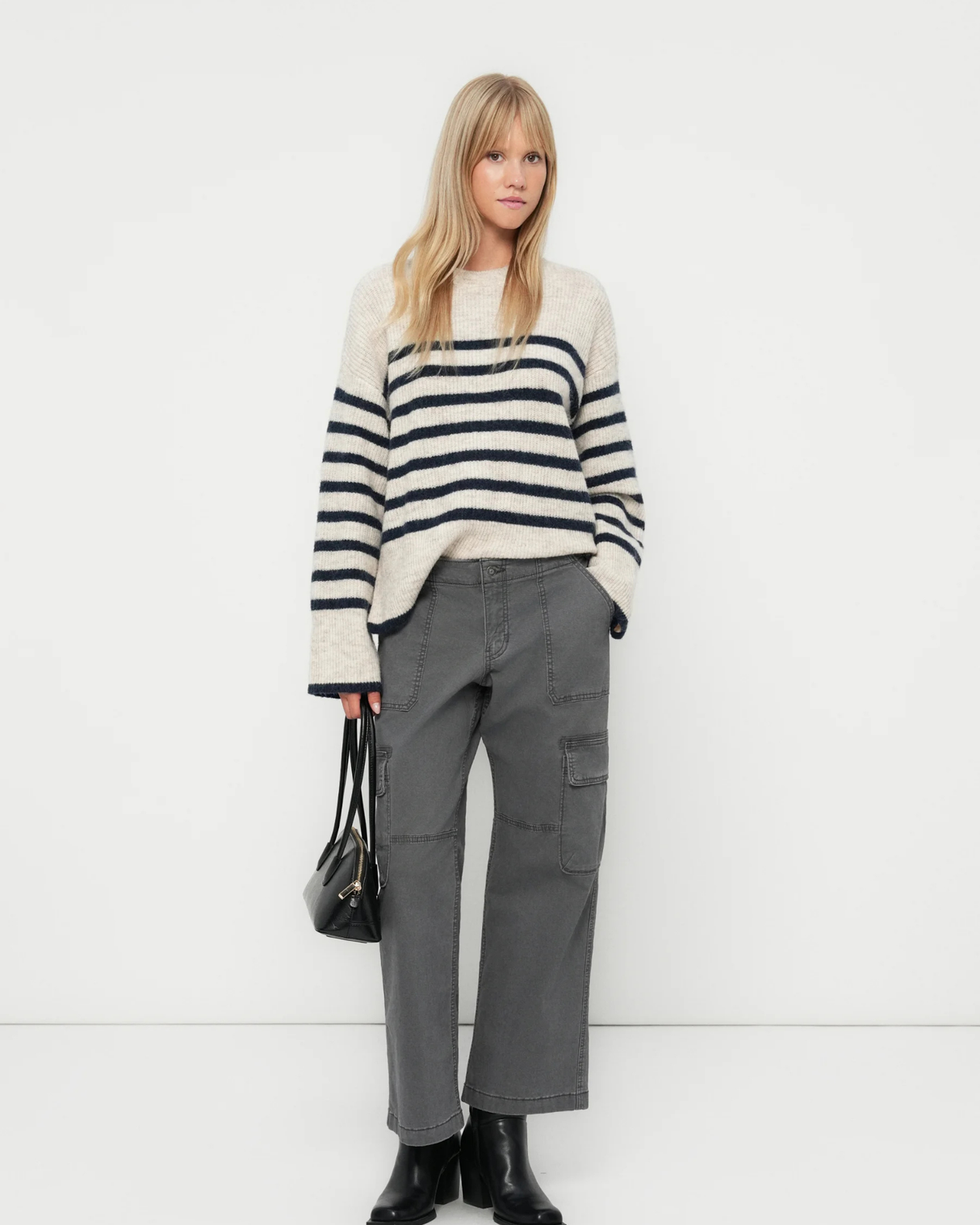 Grå - Whitecap Gray/Navy - Pieces - Strik - 17136138