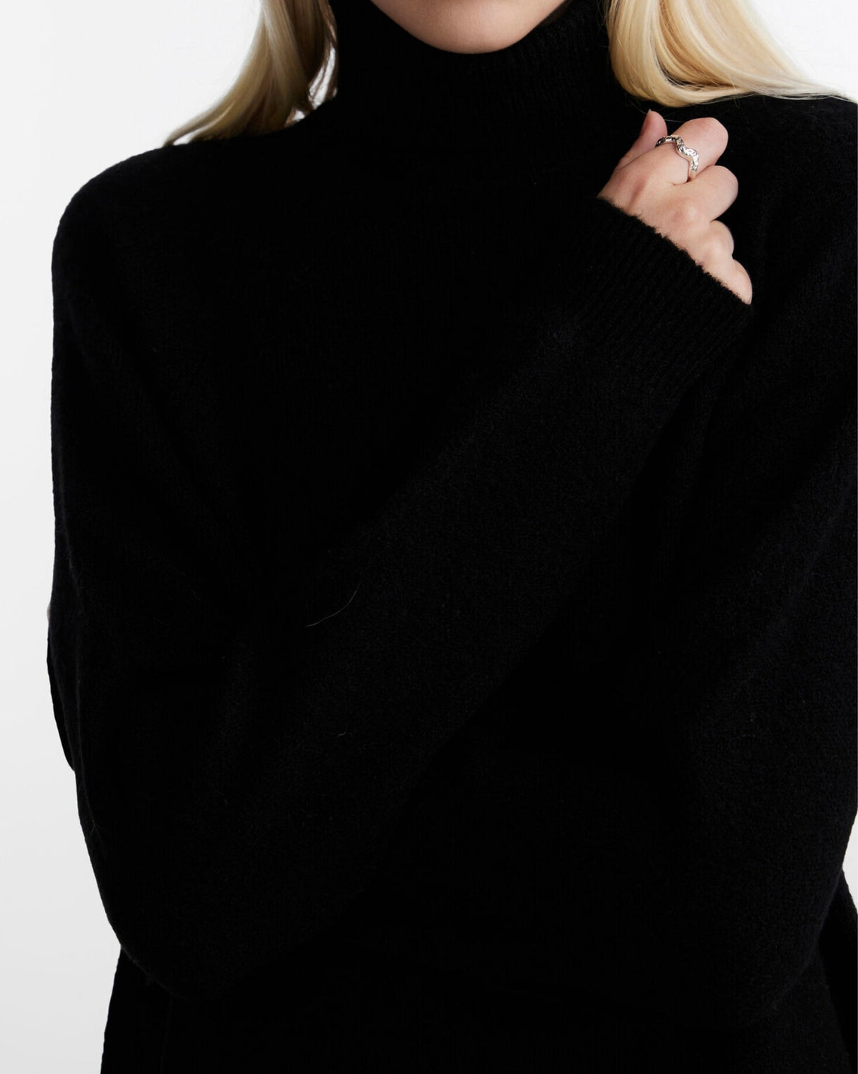 Sort - black - Pieces - Strik bluse - 17139792