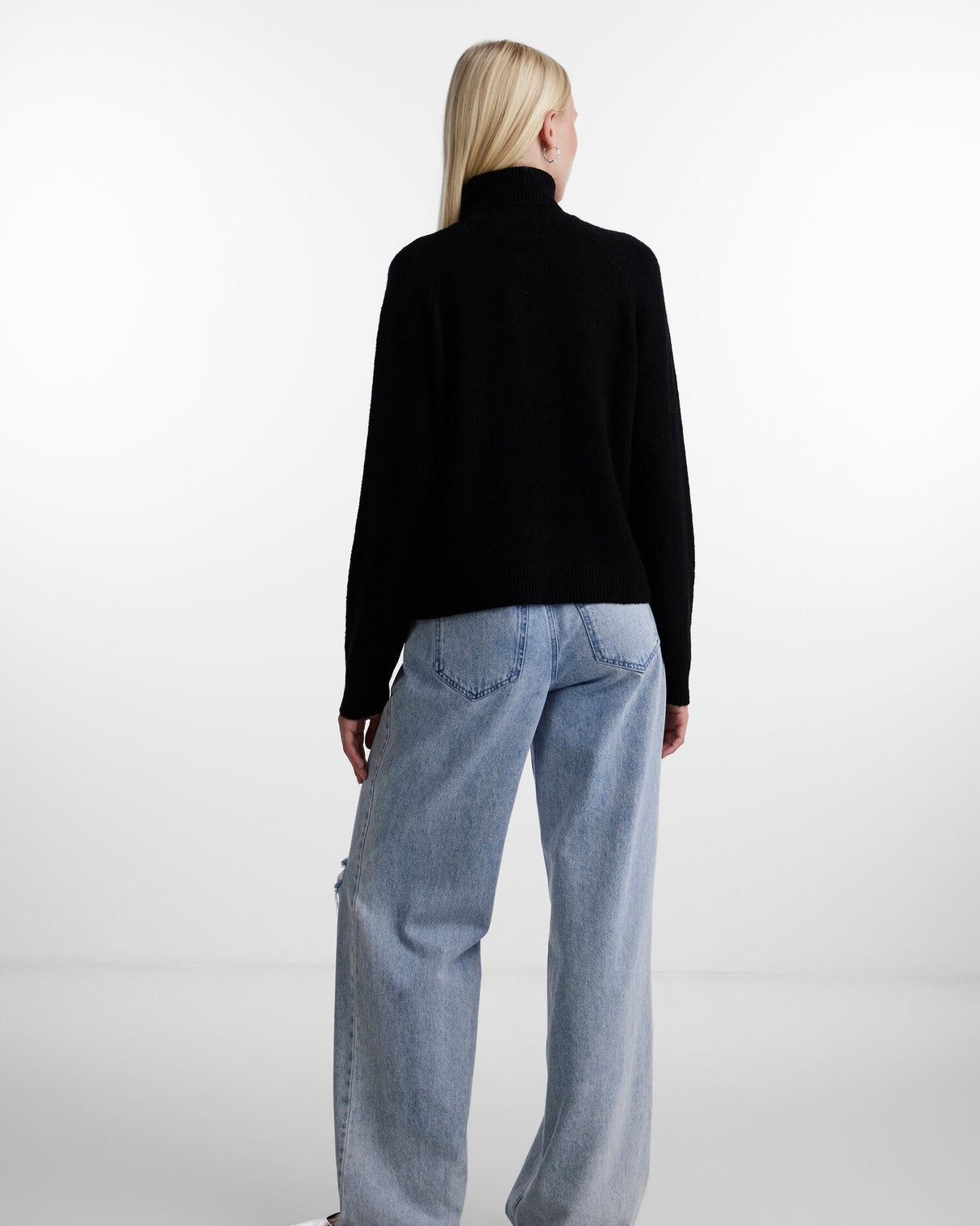 Sort - black - Pieces - Strik bluse - 17139792