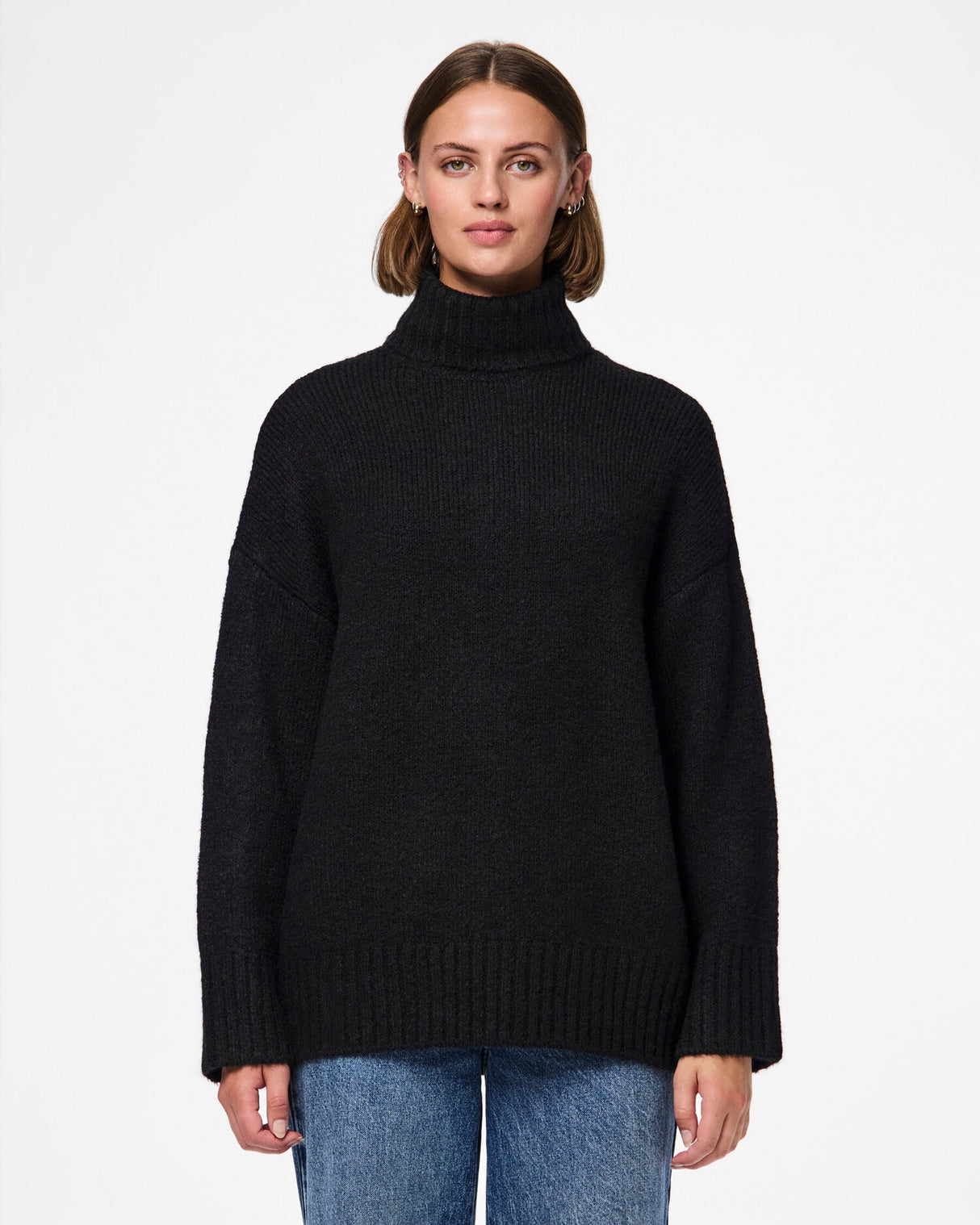 Sort - Black - pieces - striktrøje - uld - 17139848