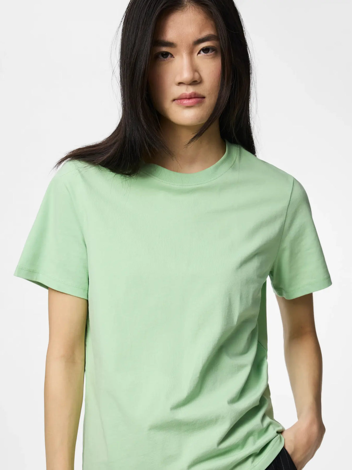 PIECES sprucestone grøn Bluse - 17140802