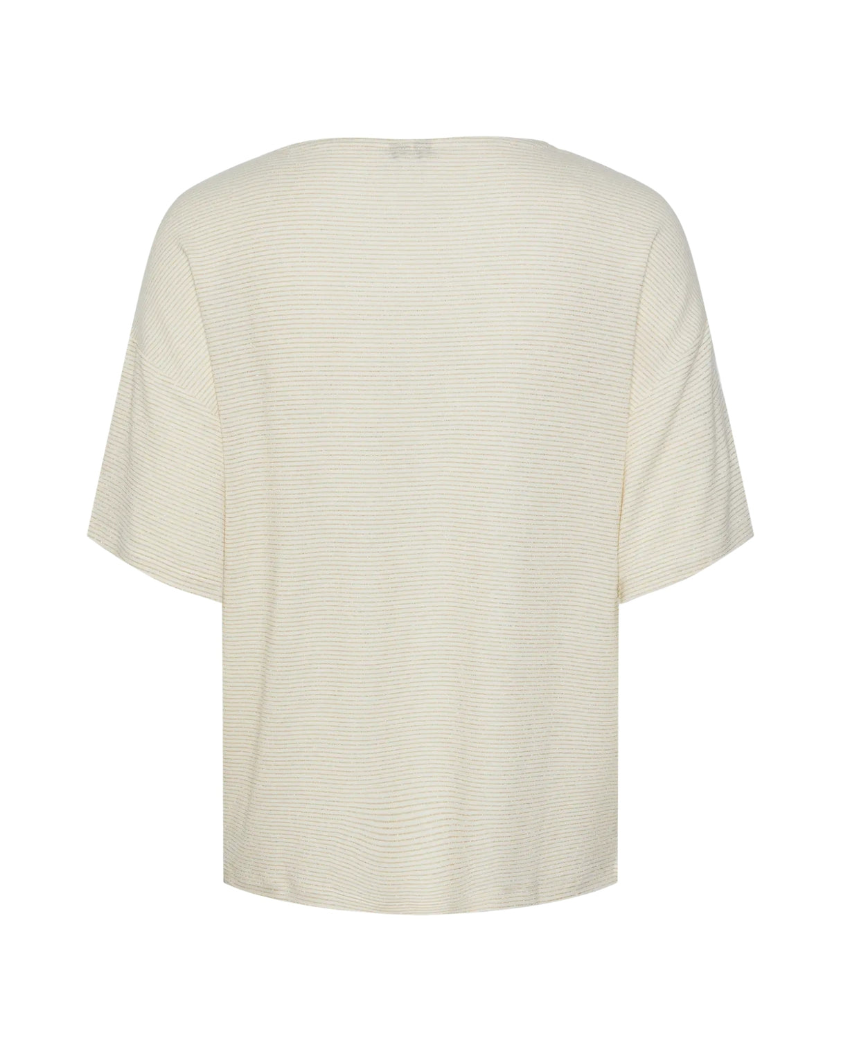 Hvid - Bright White - Gold - Pieces - T-shirt - Striber - 17146304