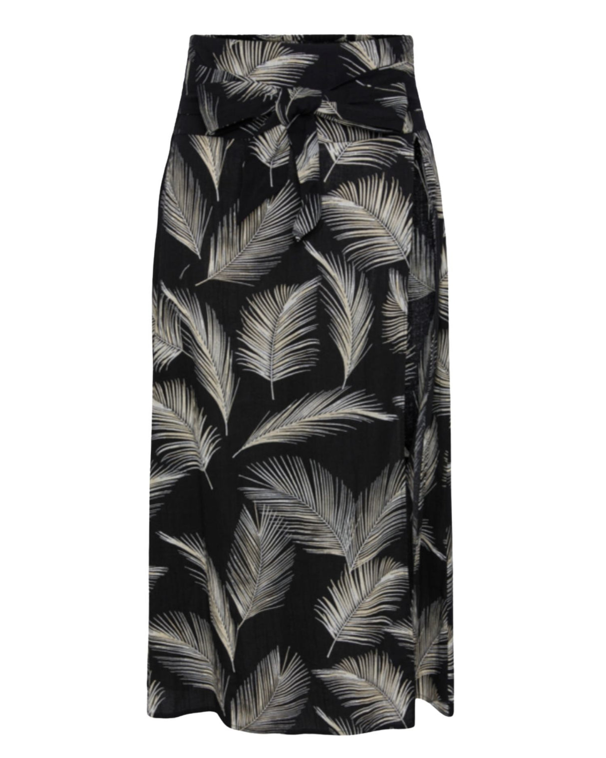 Sort - Black Onyx - PIECES - Lang Nederdel - Tropisk - 17148680