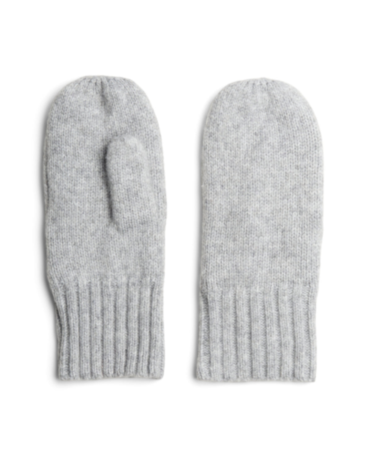 Grå - light grey - Pieces - vanter - uld - 17151051