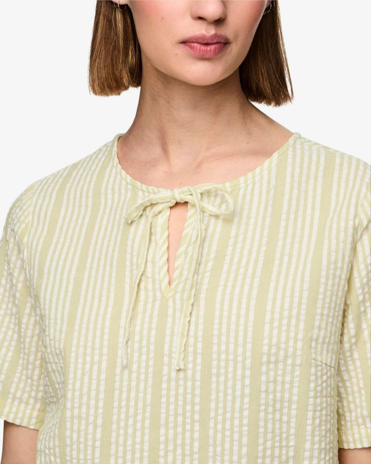 Gul - Pale Banana - Pieces - bluse - striber - 17152070