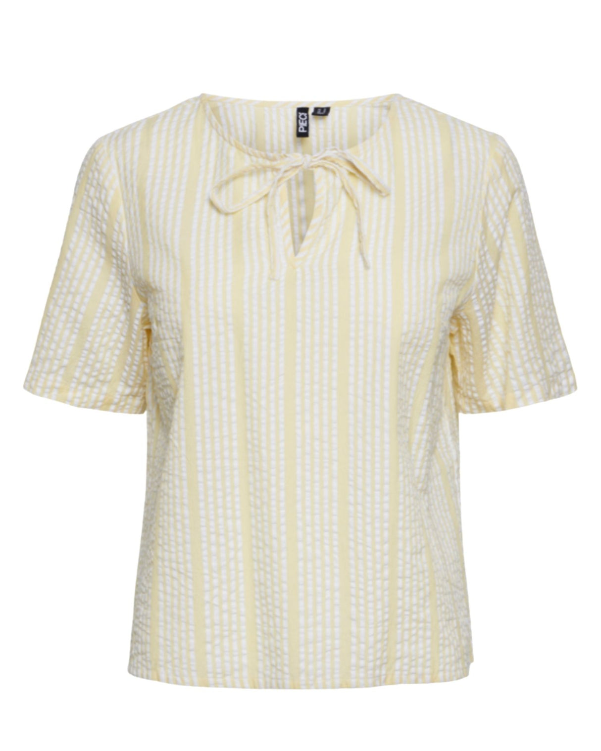 Gul - Pale Banana - Pieces - bluse - striber - 17152070