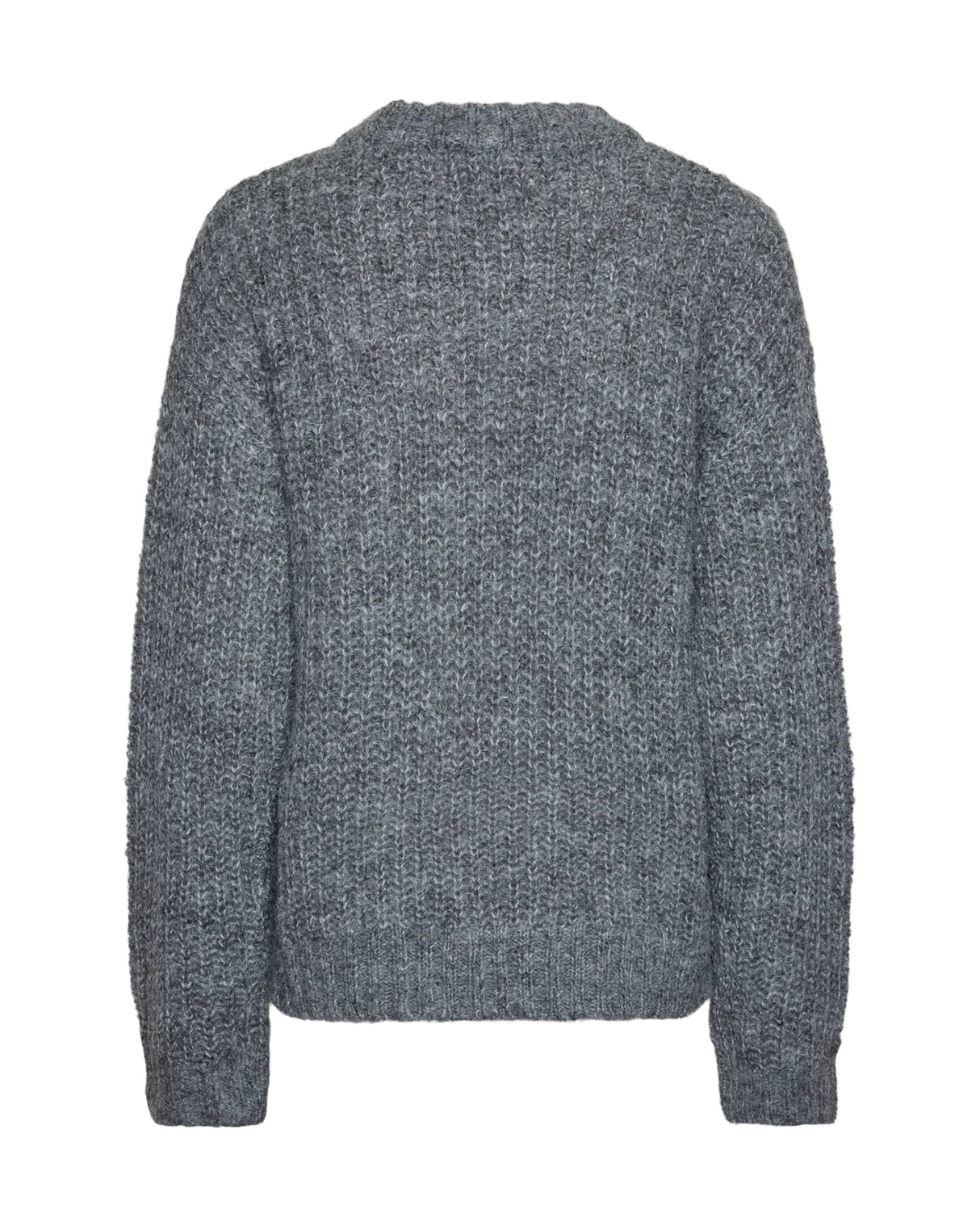 Grå - medium gray melange - Pieces - strik trøje - 17154371